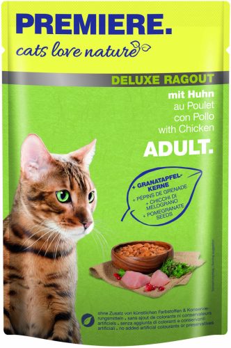 Premiere Cats Love Nature Deluxe Ragout macska tasak adult csirke 24x100g
