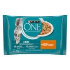 Purina One macska tasak MP adult csirke&zöldbab 4x85g