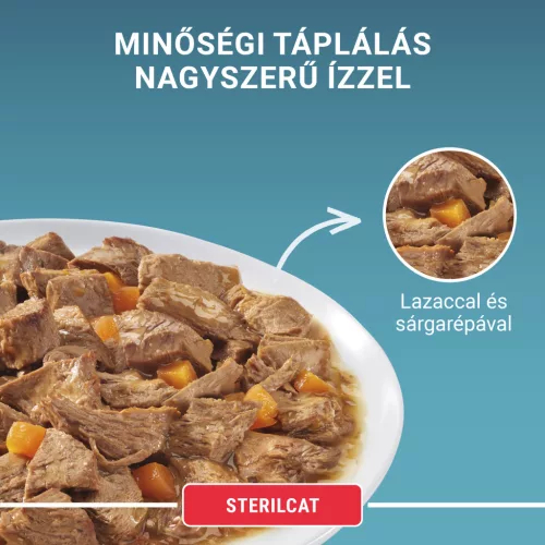 Purina ONE macska tasak MP steril lazac&sárgarépa 4x85g