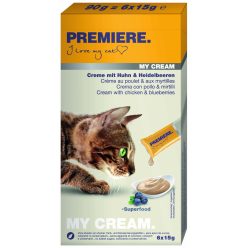 Premiere My Cream macska jutalomfalat csirke&áfonya 6x15g