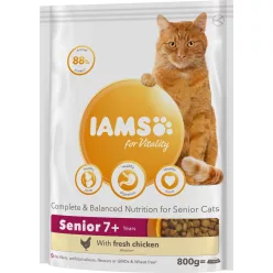 IAMS Vitality száraz macskaeledel senior csirke 800g