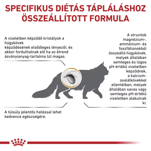Royal Canin Veterinary Urinary s/o mc alacsony kalória száraz macskaeledel húgykő 7kg
