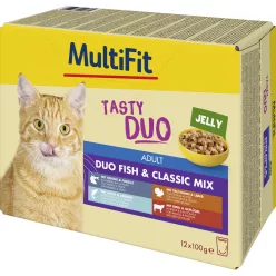 MultiFit JellyDuo macska tasak MP adult halas 12x100g