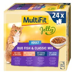MultiFit JellyDuo macska tasak MP adult halas 24x100g