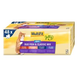 MultiFit JellyDuo macska tasak MP adult halas 48x100g