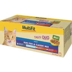 MultiFit JellyDuo macska tasak MP adult halas 48x100g