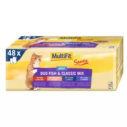 MultiFit Sauce Duo macska tasak MP adult halas 48x100g