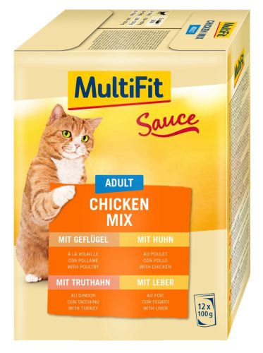 MultiFit Sauce macska tasak MP adult csirke 12x100g