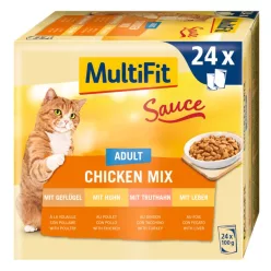 MultiFit Sauce macska tasak MP adult csirke 24x100g