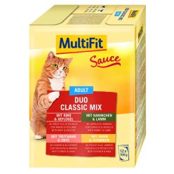 MultiFit SauceDuo macska tasak MP adult húsos 12x100g