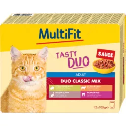 MultiFit SauceDuo macska tasak MP adult húsos 12x100g
