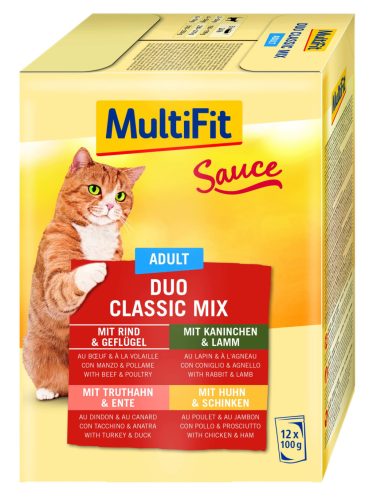 MultiFit SauceDuo macska tasak MP adult húsos 12x100g