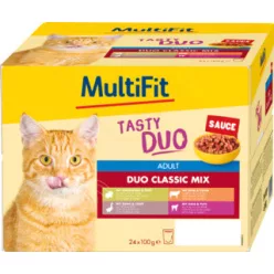 MultiFit SauceDuo macska tasak MP adult húsos 24x100g