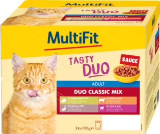 MultiFit SauceDuo macska tasak MP adult húsos 24x100g