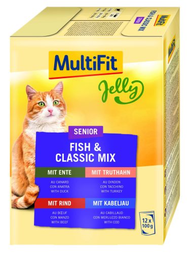 MultiFit Jelly macska tasak MP senior halas 12x100g