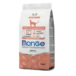 MONGE száraz macskaeledel adult lazac 1,5kg