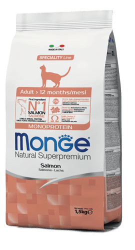 MONGE száraz macskaeledel adult lazac 1,5kg