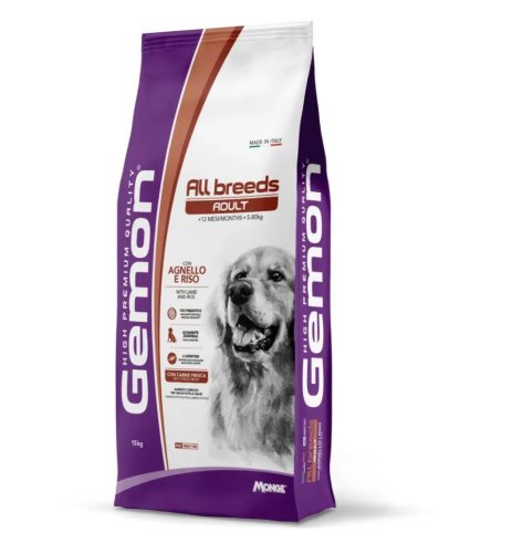 GEMON all breeds adult száraz kutyaeledel bárány&rizs 15kg
