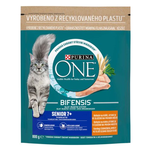 PURINA ONE SENIOR Csirkében gazdag száraz macskaeledel 800g