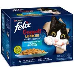  Felix "Doppelt Lecker" macska tasak MP hal zselés 12x85g