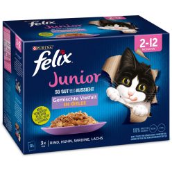  Felix "So gut wie es aussieht" macska tasak MP junior zselés 12x85g