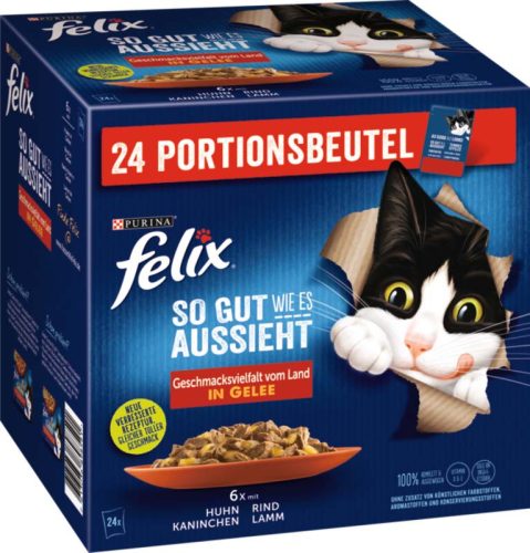 Felix "So gut wie es aussieht" macska tasak MP hús zselés 24x85g