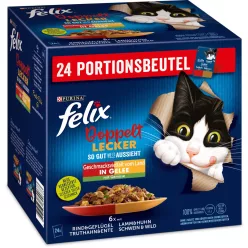   Felix "Doppelt Lecker" macska tasak MP hús&zöldség zselés 24x85g