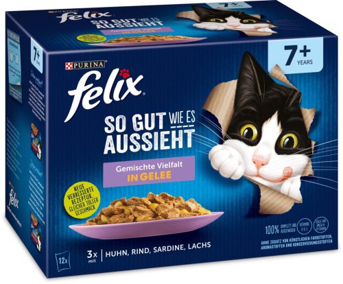 Felix "So gut wie es aussieht" macska tasak MP senior 7+ zöldség 12x85g