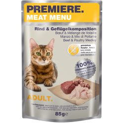 Premiere Meat Menu macska tasak adult marha&szárnyas 12x85g