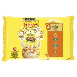 Friskies macska tasak MP csirke&kacsa&lazac&pulyka 4x85g