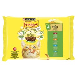 Friskies macska tasak MP marha&csirke&tonhal&tőkehal 4x85g