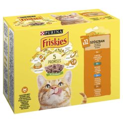 Friskies macska tasak MP csirke&kacsa&lazac&pulyka 12x85g