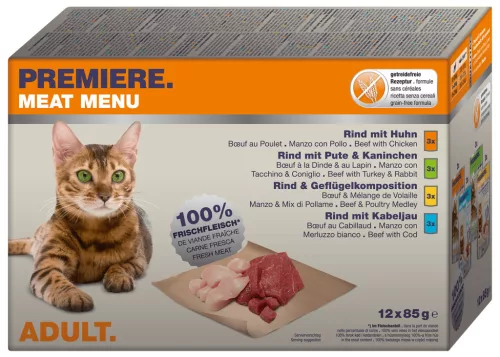 Premiere Meat Menu macska tasak MP adult 12x85g