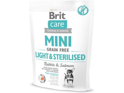 BRIT Mini Grain Free ivartalanított kutya eledel nyúl&lazac 400g