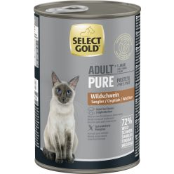 Select Gold Pure macska konzerv adult vaddisznó 6x400g