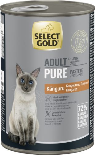 Select Gold Pure macska konzerv adult kenguru 6x400g