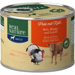 Real Nature Classic kutya konzerv adult pulyka&borjú 6x200g