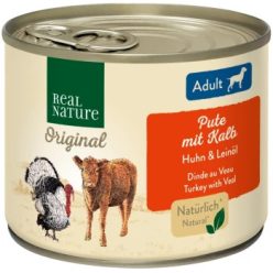   Real Nature Original kutya konzerv adult pulyka&borjú 6x200g