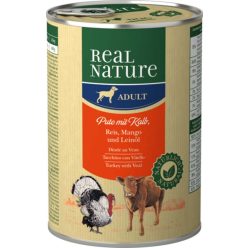 Real Nature Classic kutya konzerv adult pulyka&borjú 6x400g