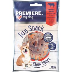 Premiere Chew It kutya rágószív marhabőrrel 1db