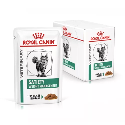 Royal Canin Veterinary Satiety Weight Management túlsúly ellen macska nedves eledel tasak 12x85g