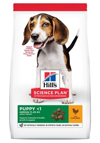 Hill's Science Plan M száraz kutyaeledel puppy csirke 14kg