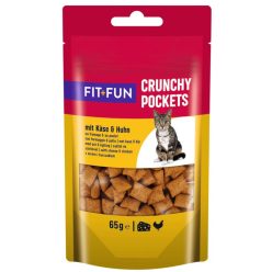 Fit+Fun Crunchy Pockets macska jutalomfalat sajt&csirke 65g