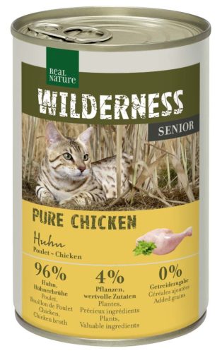 Real Nature Wilderness macska konzerv senior pure csirke 6x400g