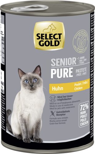 Select Gold Pure macska konzerv senior csirke 6x400g