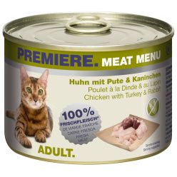   Premiere Meat Menu macska konzerv adult csirke&pulyka&nyúl 6x200g