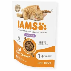   IAMS Vitality száraz macskaeledel adult hairball csirke 800g