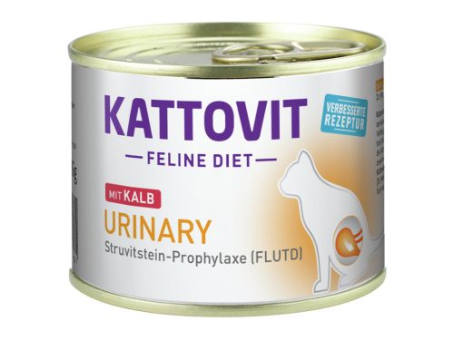 Kattovit Feline Diet konzerv húgykő elleni macskaeledel borjú 12x185g