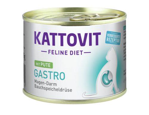 Kattovit Feline Diet konzerv diétás macskaeledel pulyka 12x185g