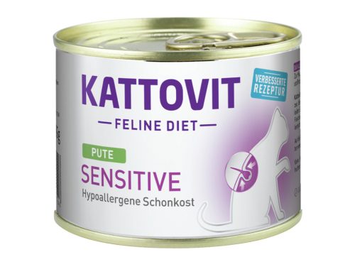 Kattovit Feline Diet Sensitive konzerv macskaeledel pulyka 12x185g